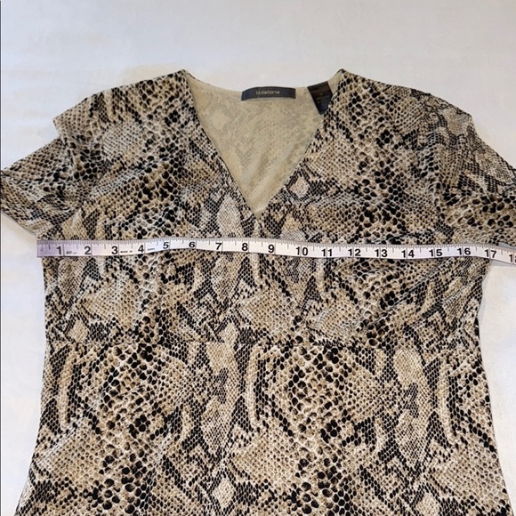 Liz Claiborne Blouse Snake Print Shirt Top Women's Size M - Picture 6 of 11
